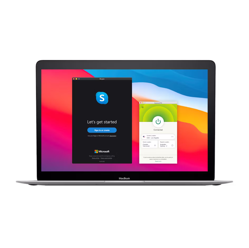 Skypen k&auml;ytt&ouml;liittym&auml; ja VPN.