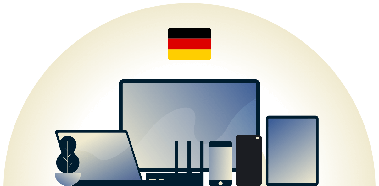VPN pour l'Allemagne prot&eacute;geant une vari&eacute;t&eacute; d'appareils.